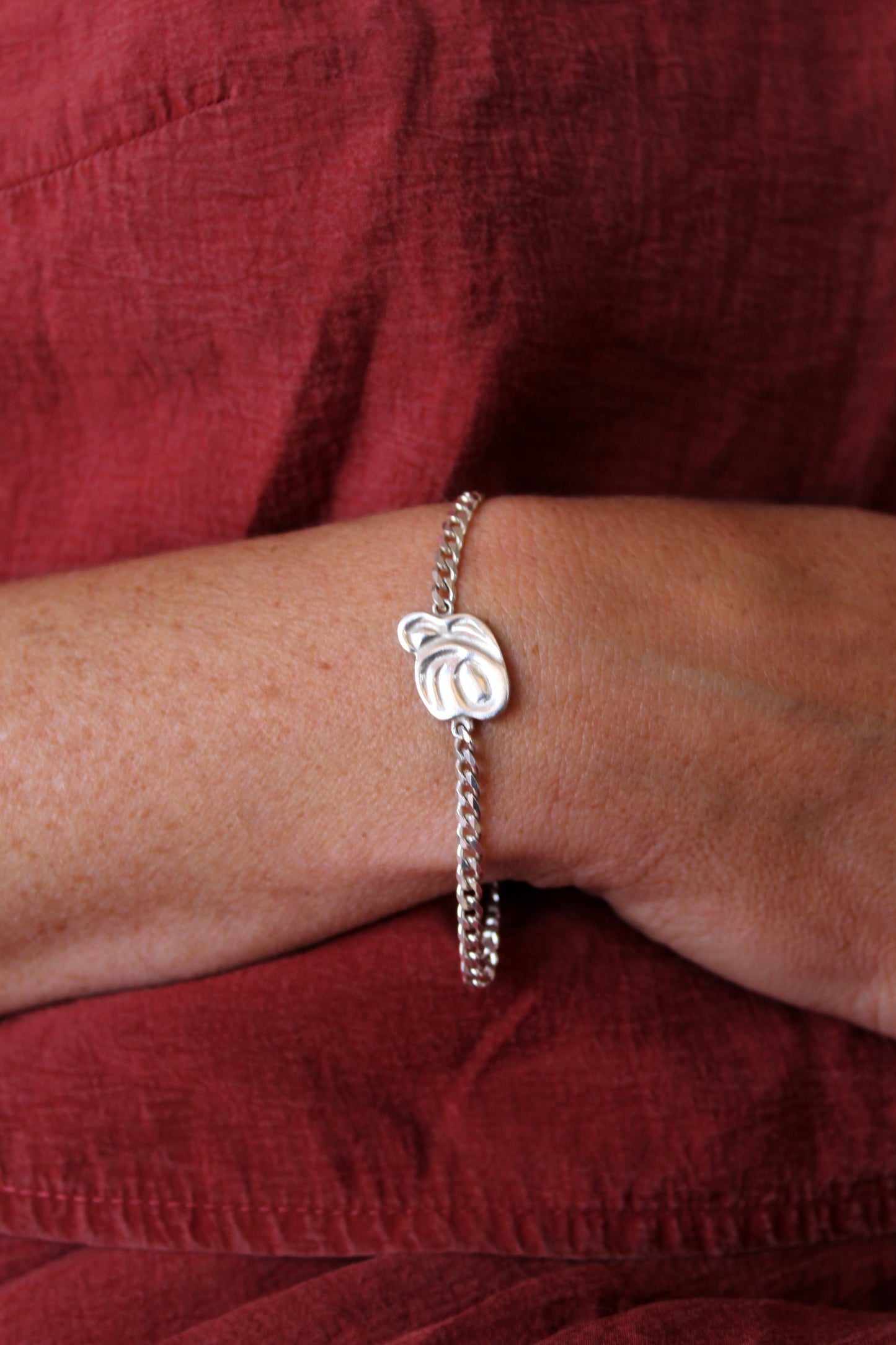 Silver whirlwind bracelet