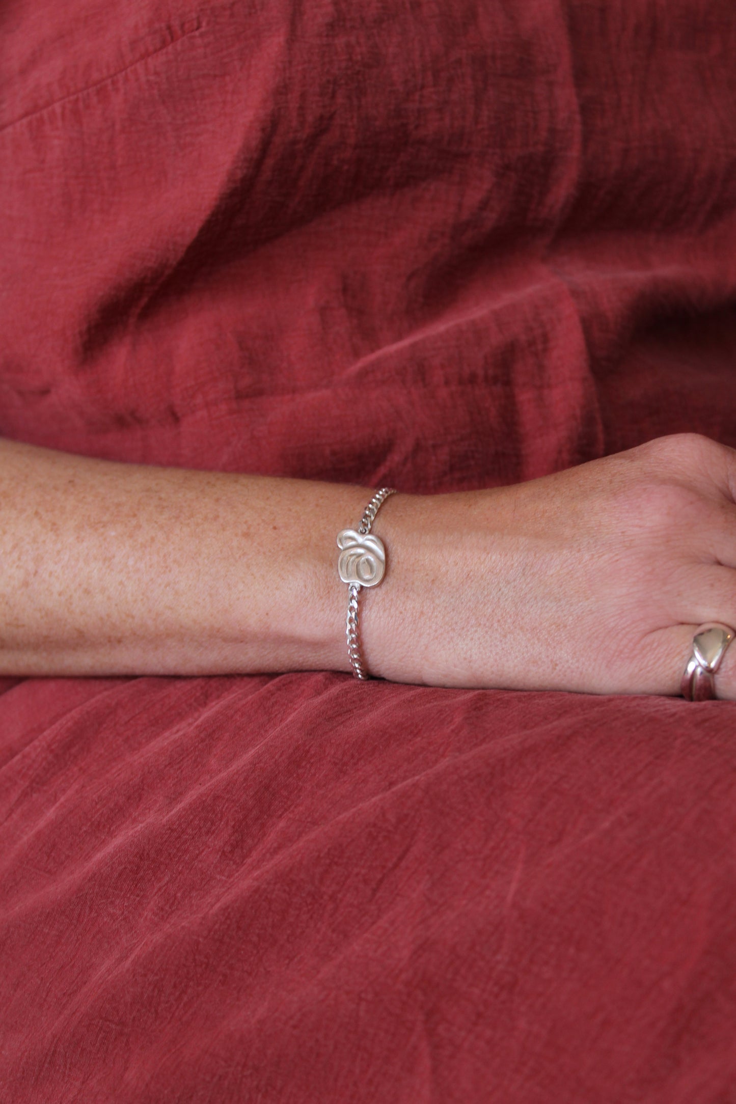 Silver whirlwind bracelet