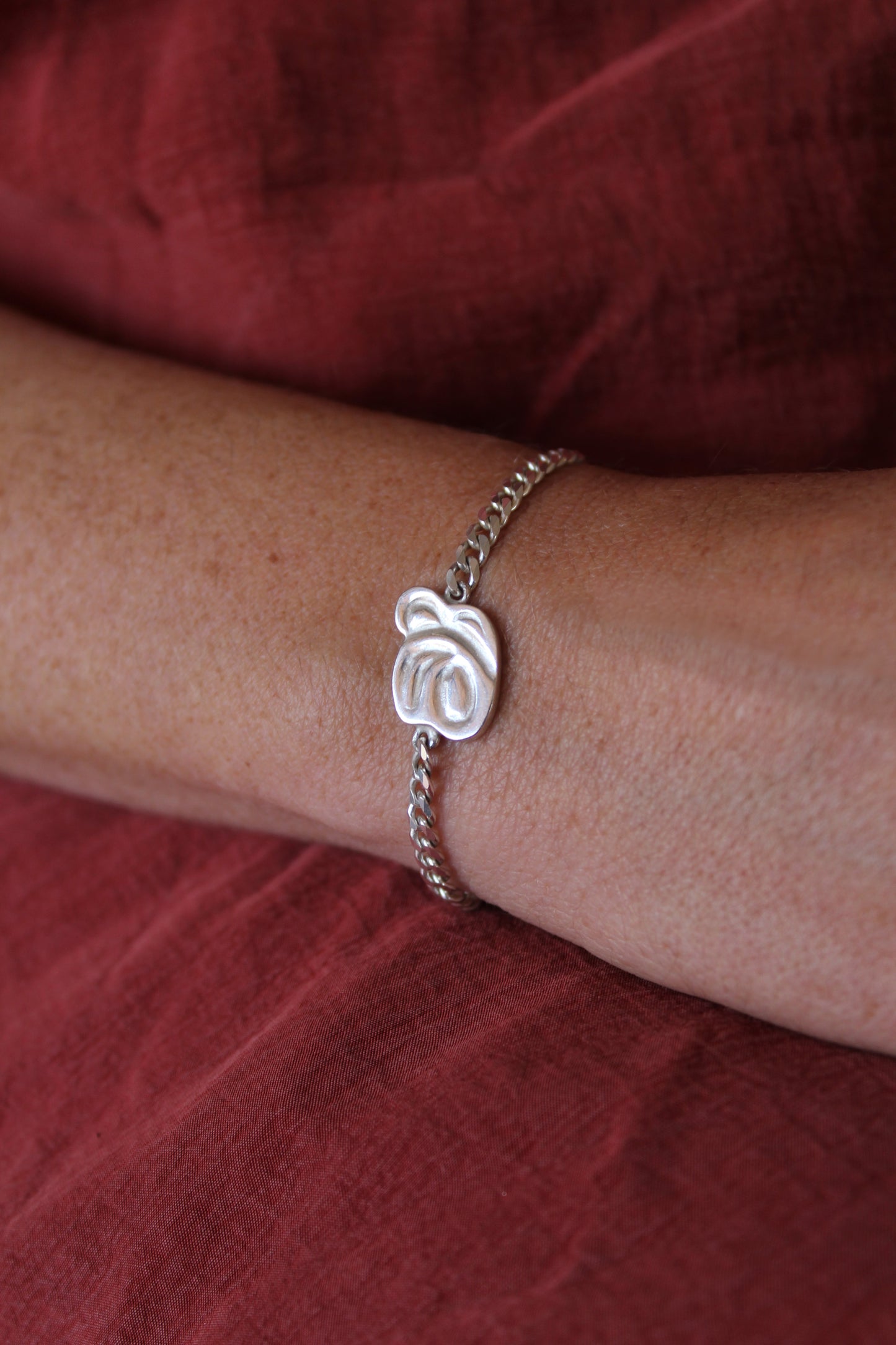 Silver whirlwind bracelet