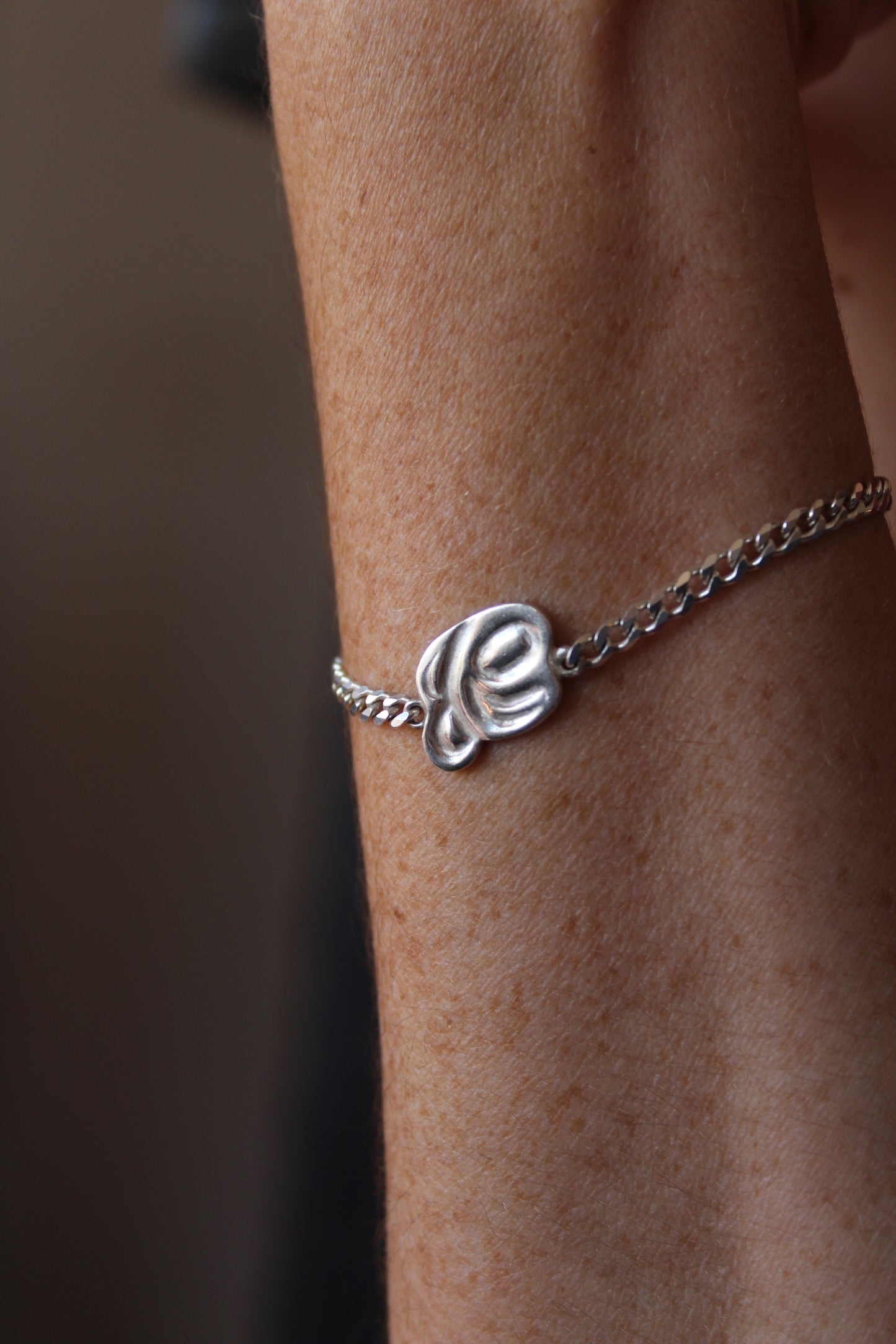 Silver whirlwind bracelet