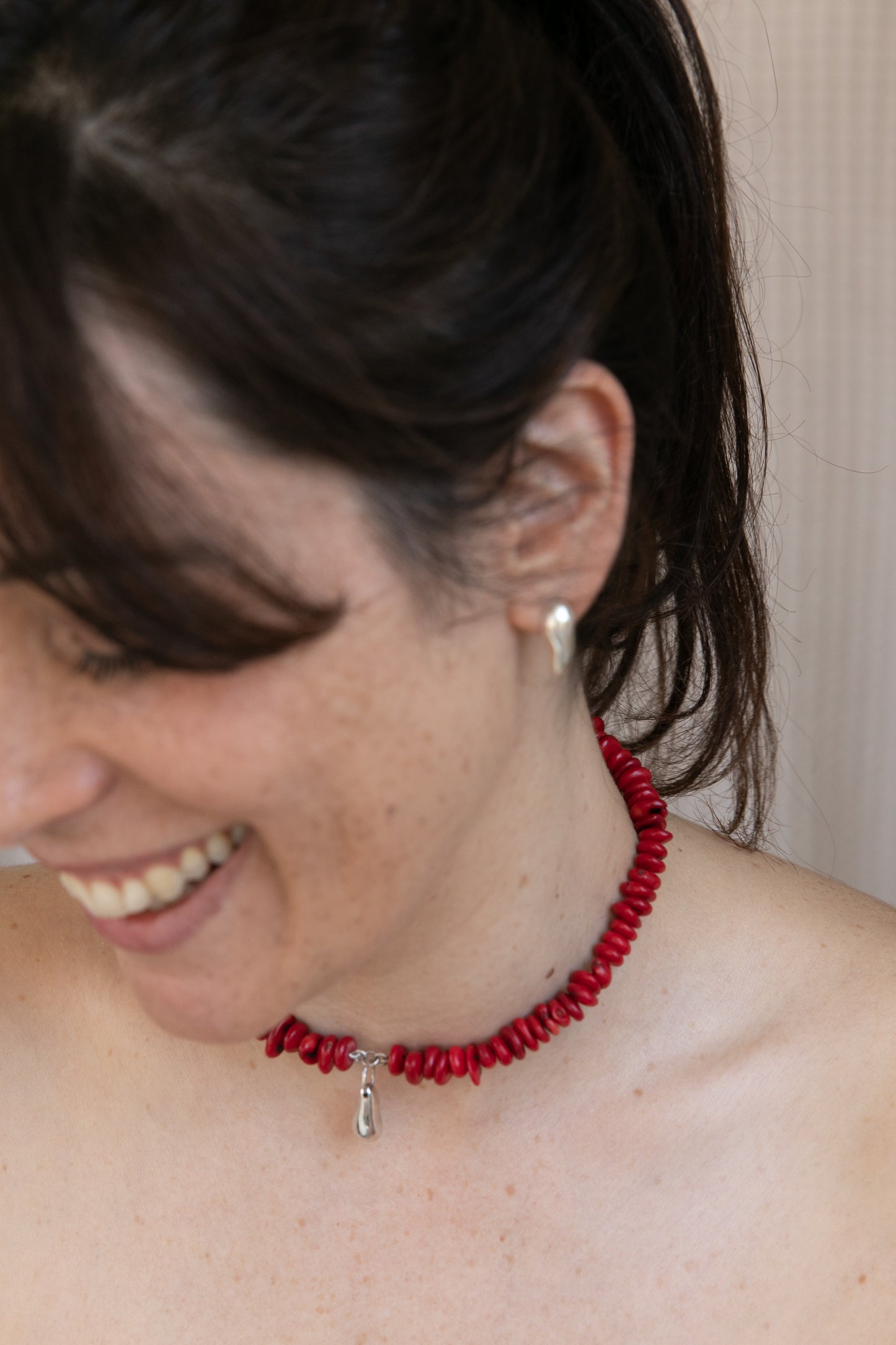 Silver Coral necklace
