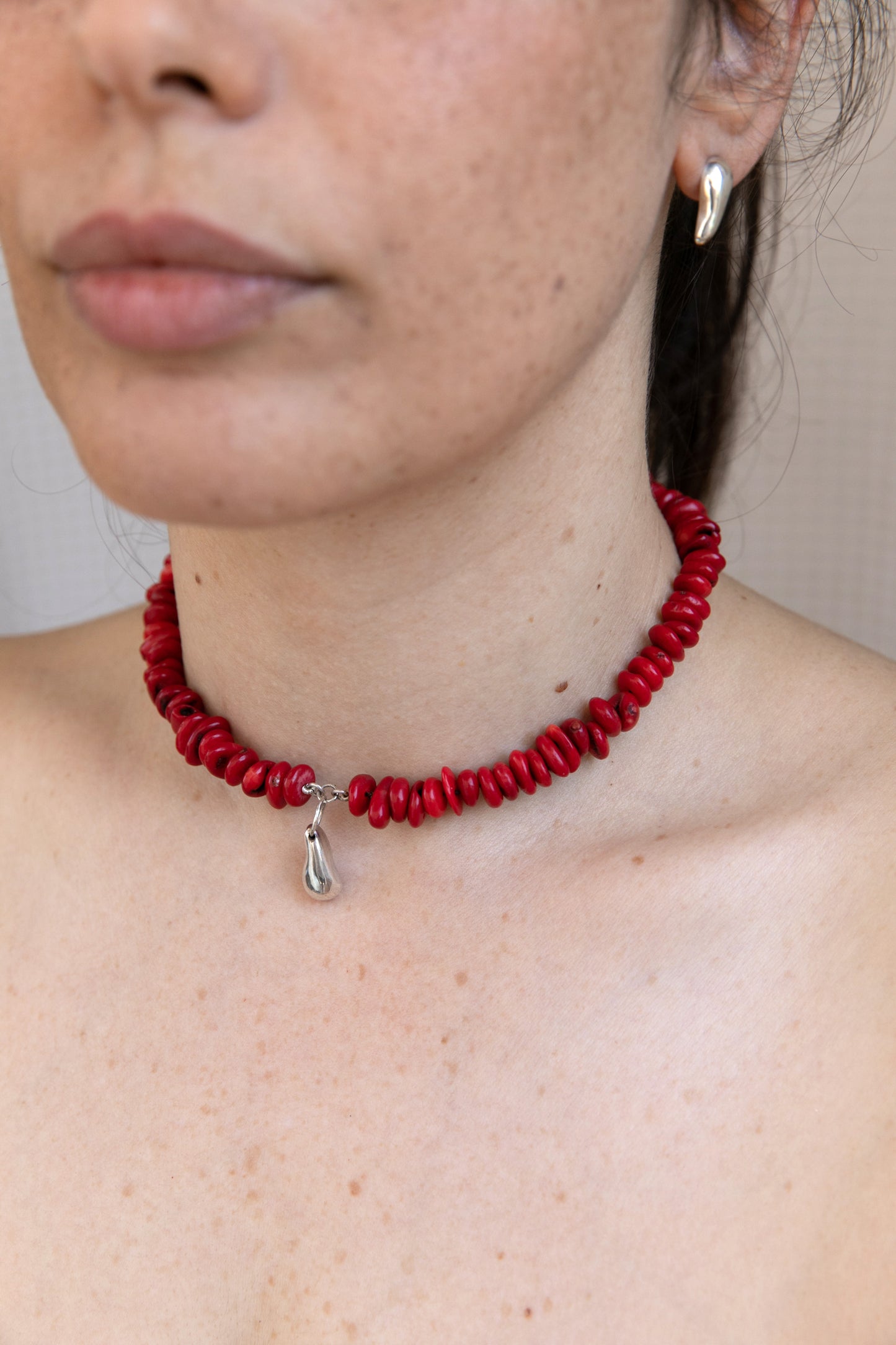 Silver Coral necklace