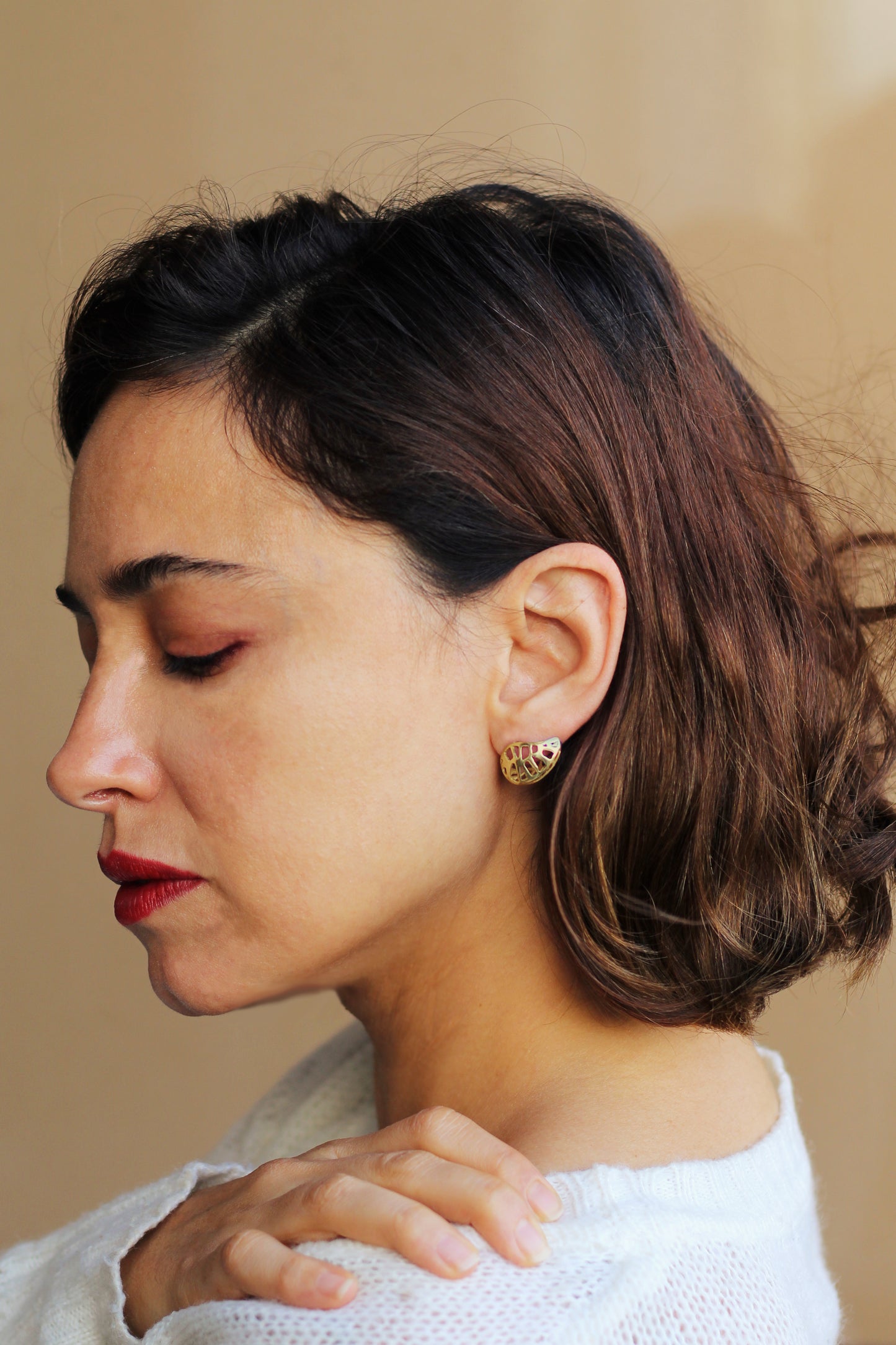 14K Gold Leaf earrings