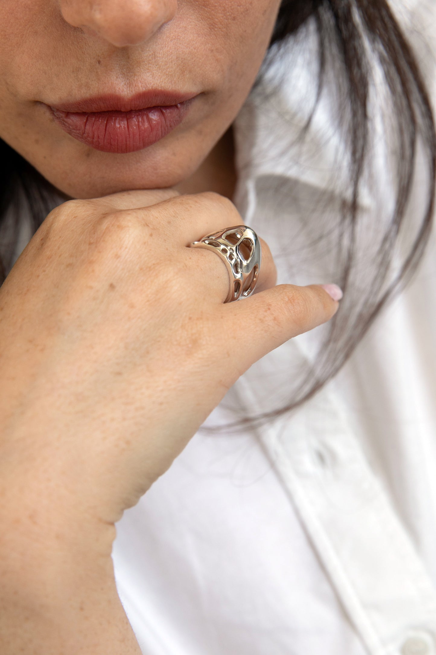 Silver Elevated ring