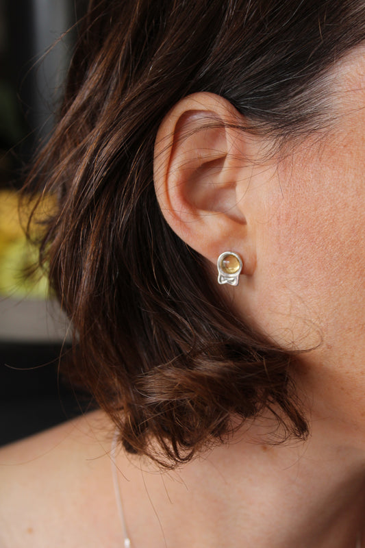 Silver Maize earrings